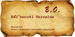 Bánoczki Oszvalda névjegykártya